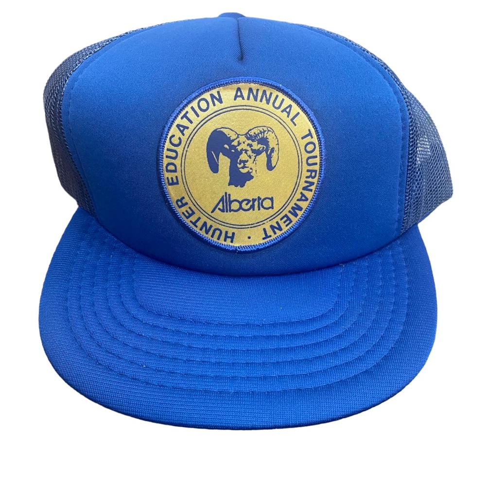 Vintage Alberta Hunter Education Annual Tournament Snapback Hat Bighorn Sheep